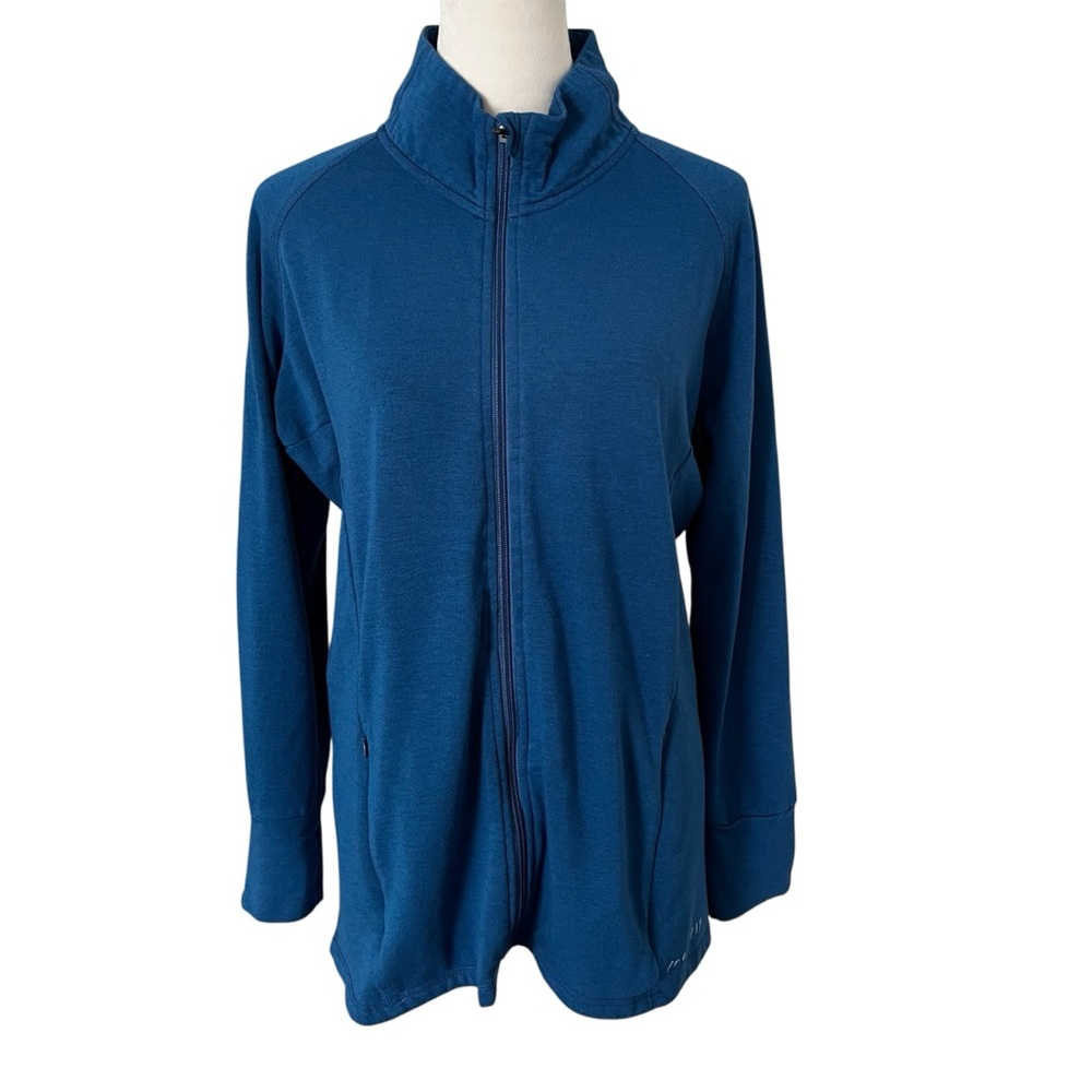 Free Fly Apparel Women's Deep Teal Blue Full-Zip Jacket